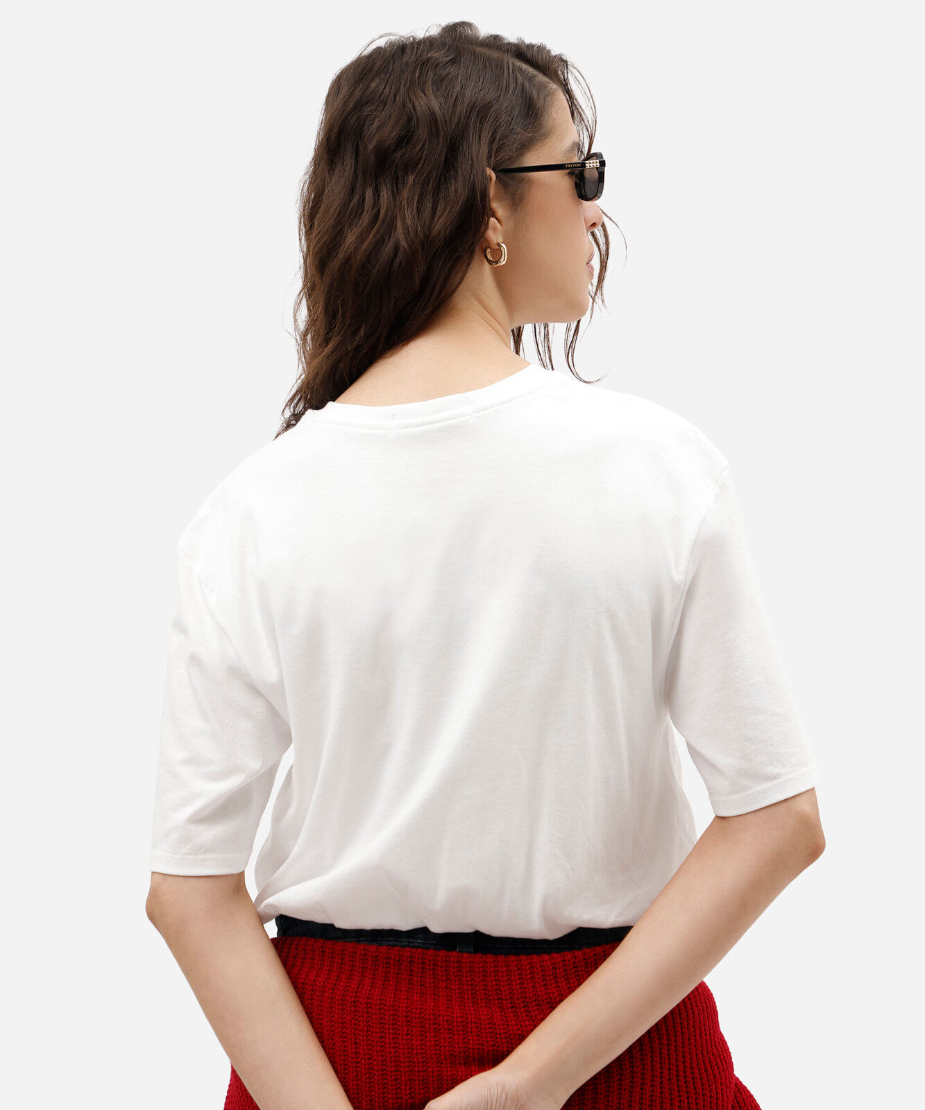 blusa balonê feminina de algodão decote redondo off white