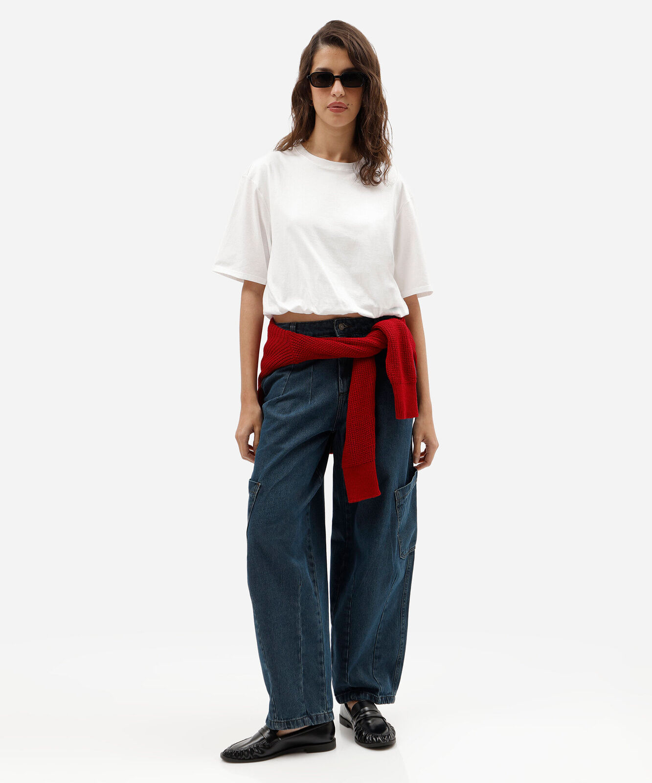 blusa balonê feminina de algodão decote redondo off white