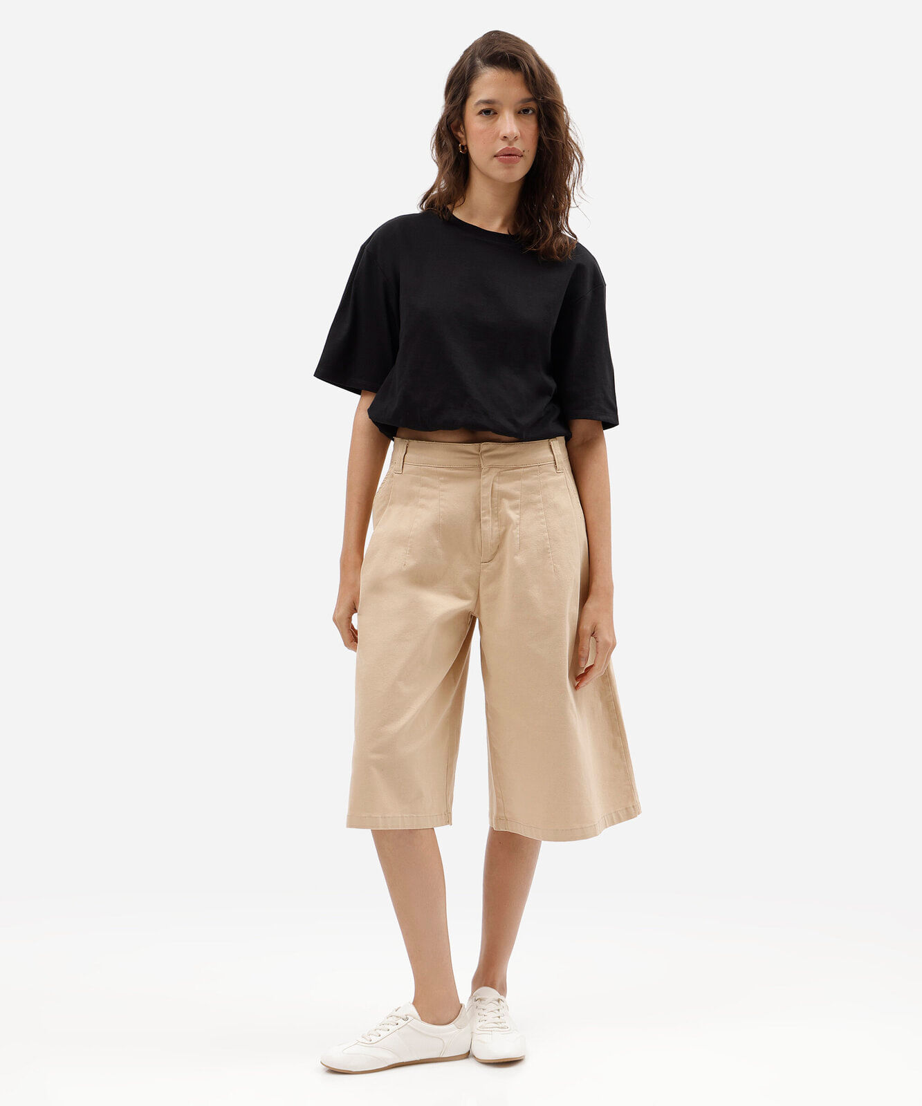 blusa balonê feminina de algodão decote redondo preta