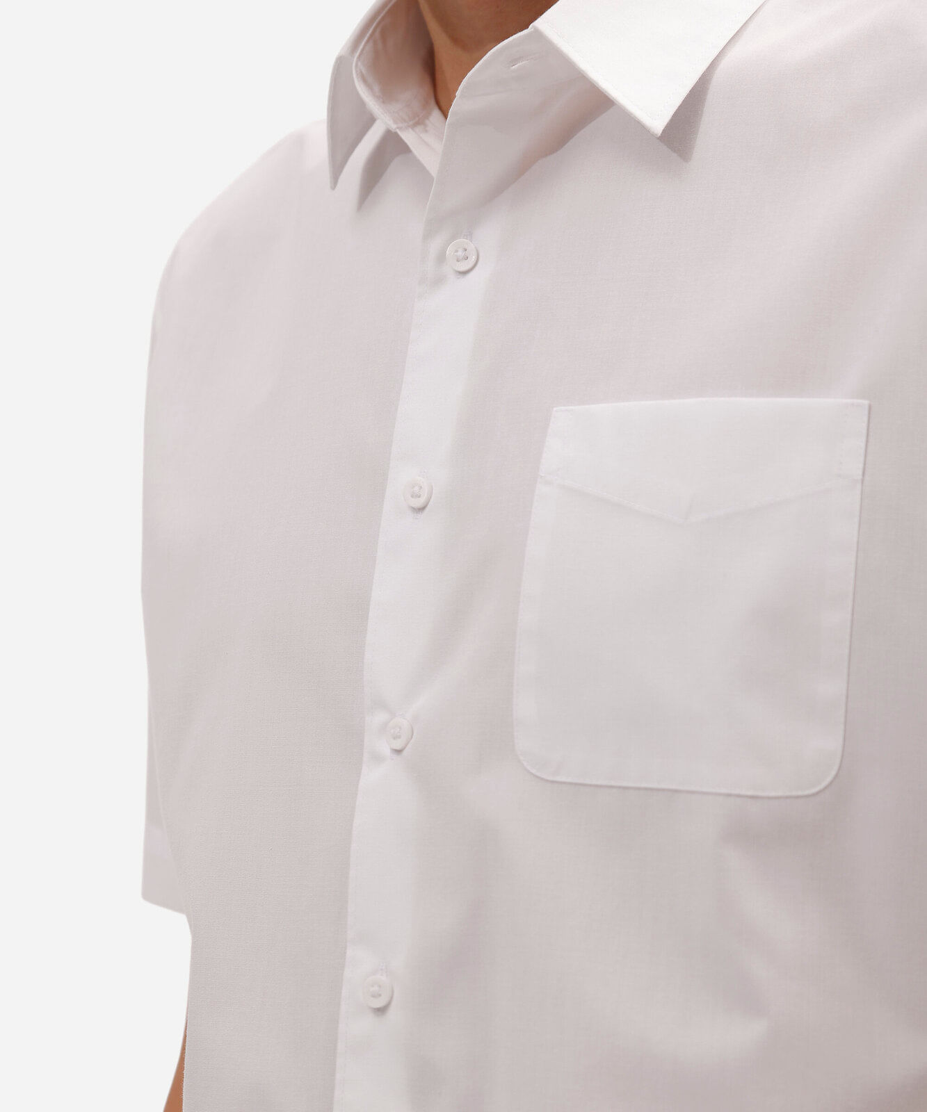 camisa manga curta com bolso branca