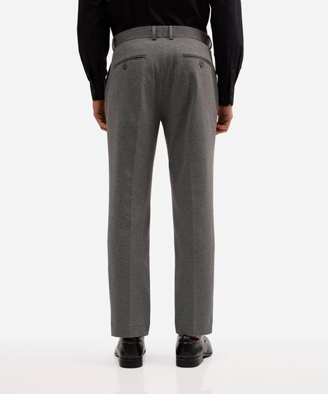calça slim masculina de alfaiataria cinza