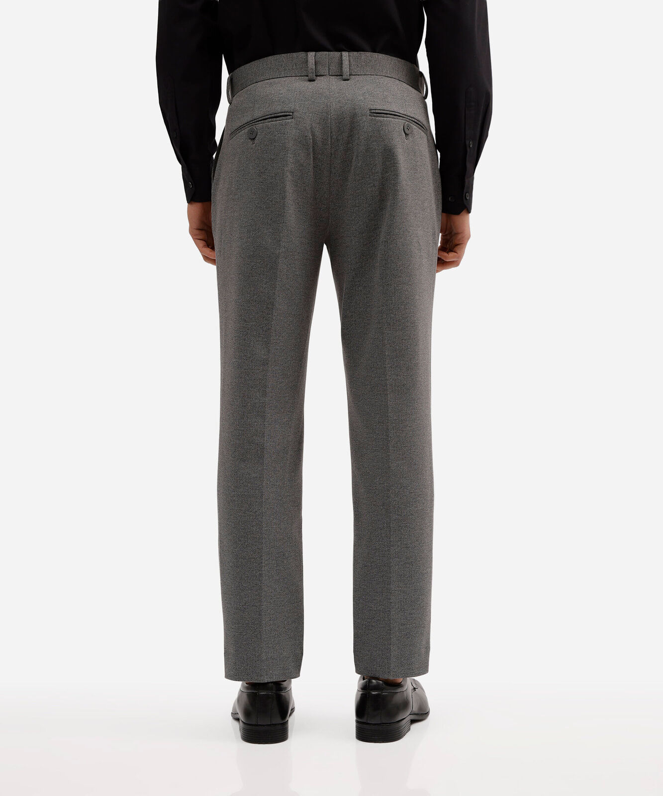 calça slim masculina de alfaiataria cinza