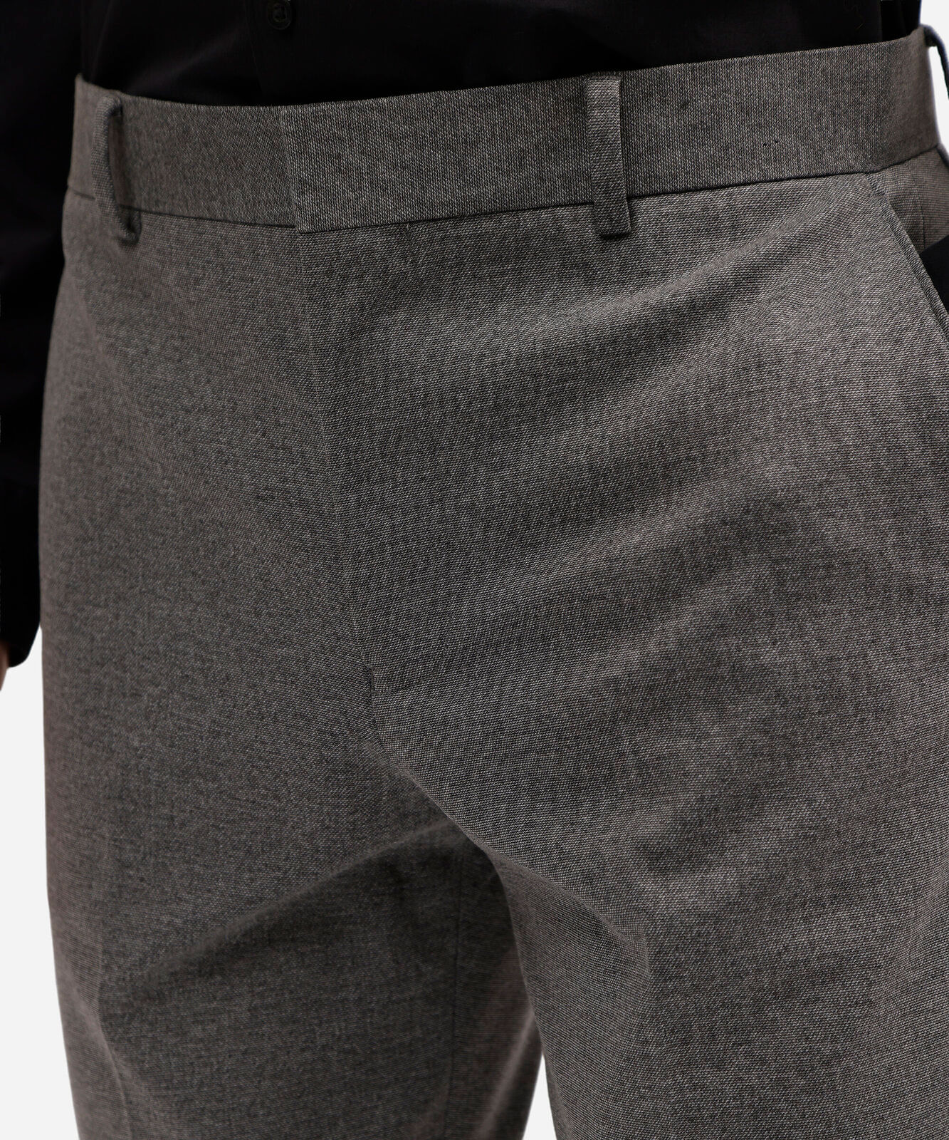 calça slim masculina de alfaiataria cinza