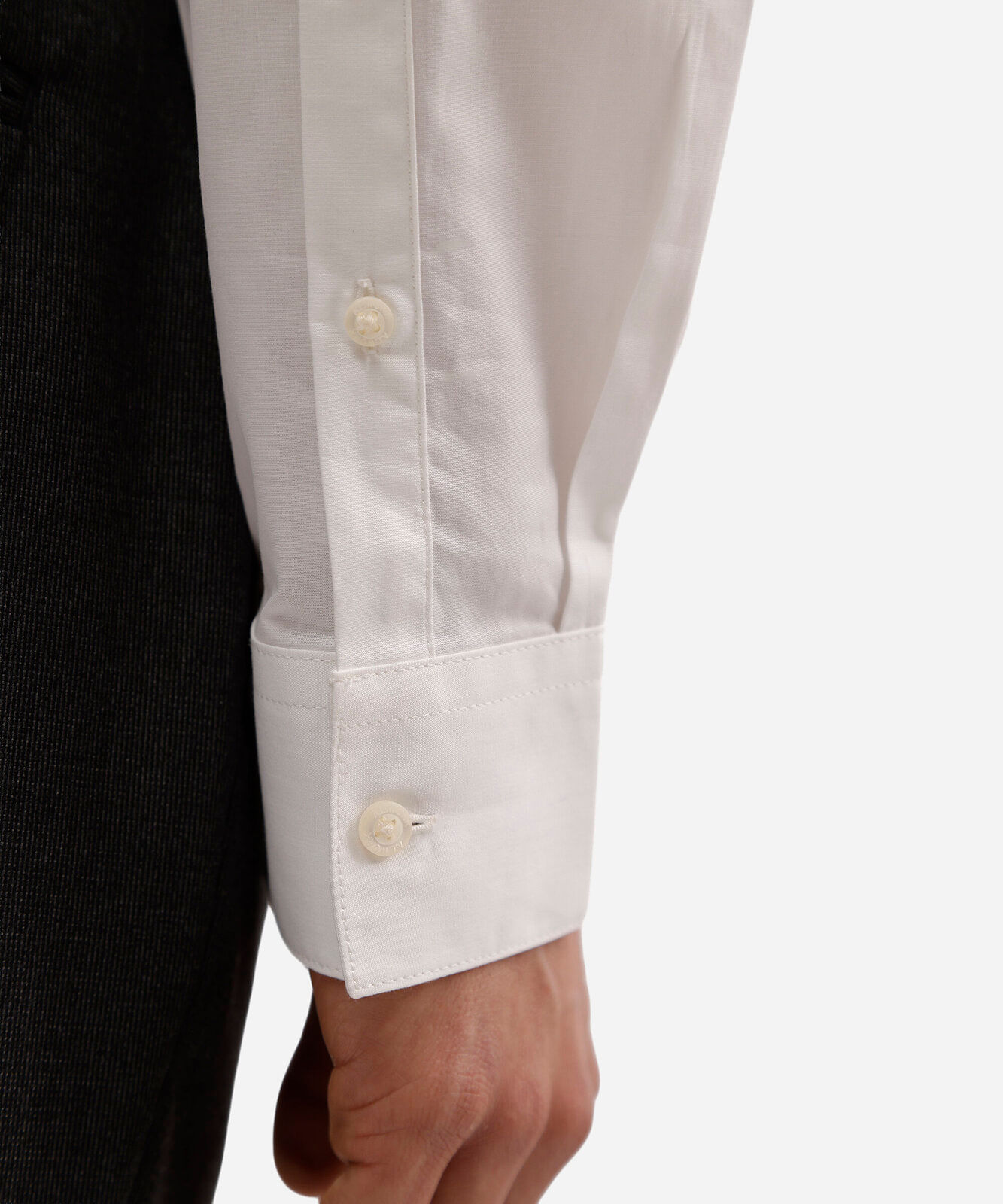 camisa masculina de algodão manga longa branca