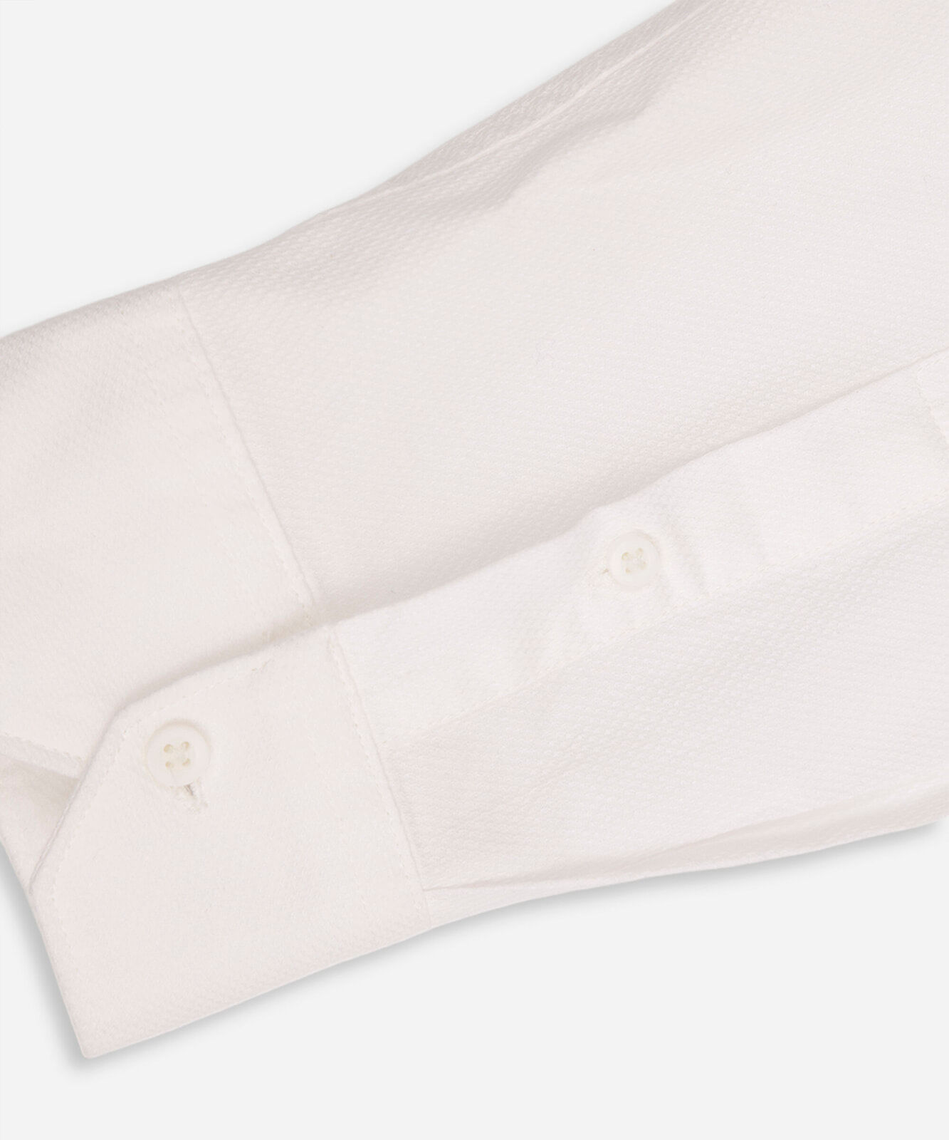 camisa slim de algodão manga longa texturizada off white