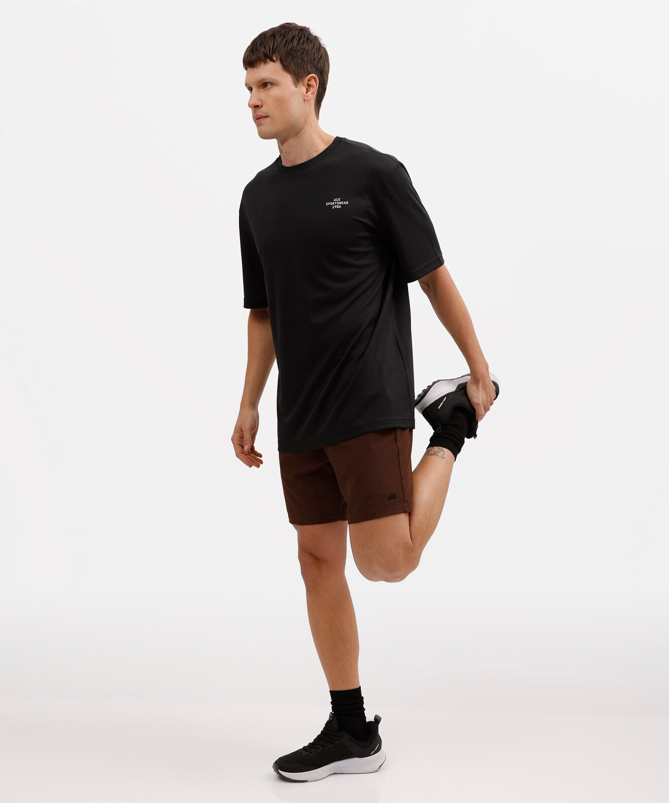 camiseta oversized masculina estampada preta