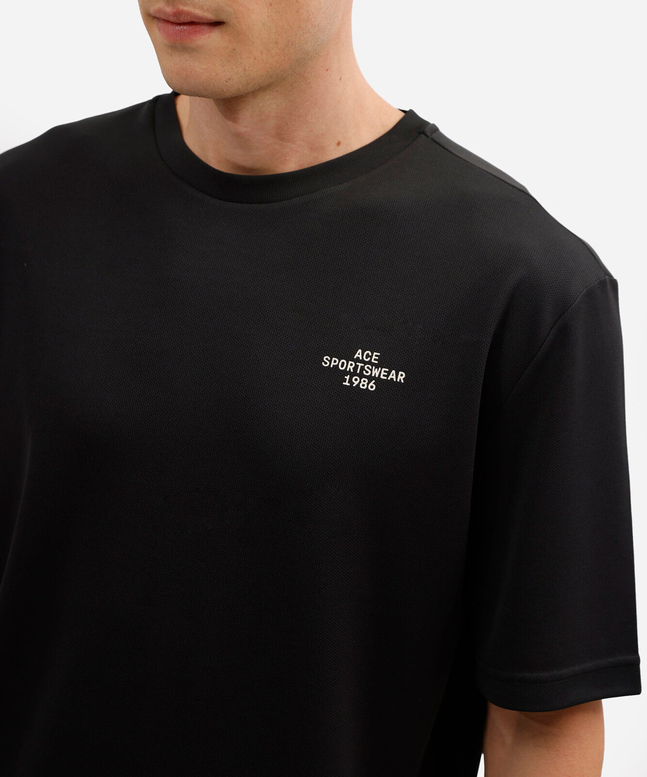 camiseta oversized masculina estampada preta