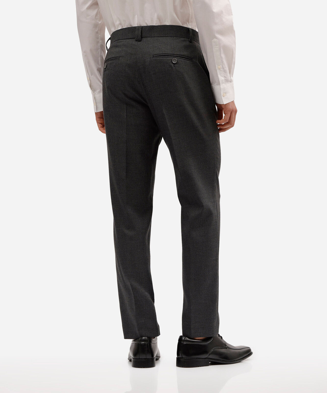 calça slim masculina de alfaiataria cinza