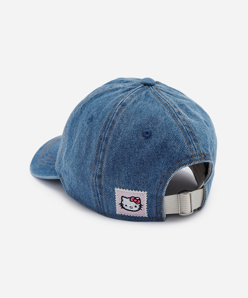 boné aba curva jeans hello kitty azul
