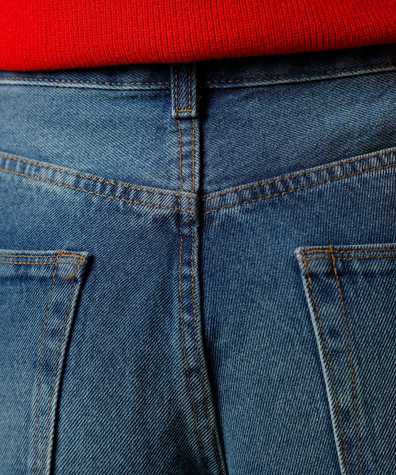 calça reta petit feminina jeans mindset azul