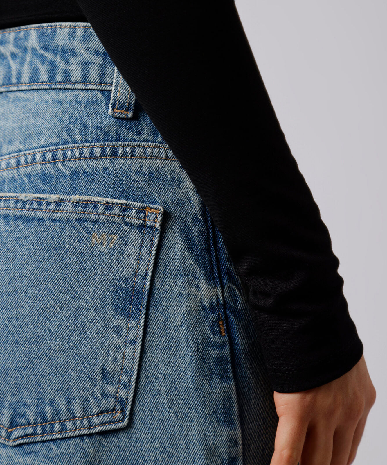 calça jeans feminina wide leg mindset em algodão azul