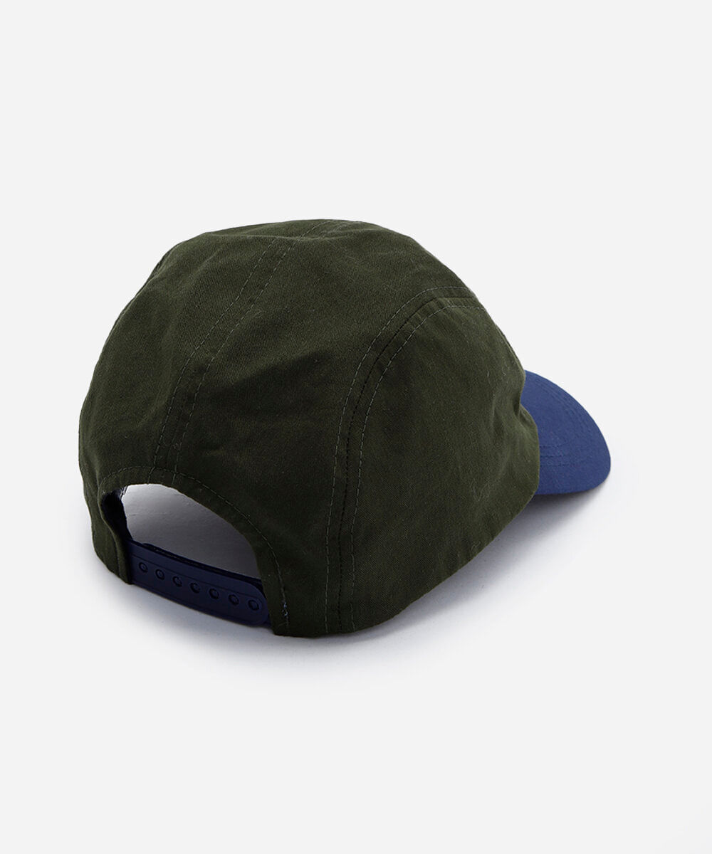 boné masculino 5 panel chevrolet com bordado em lona de algodão azul