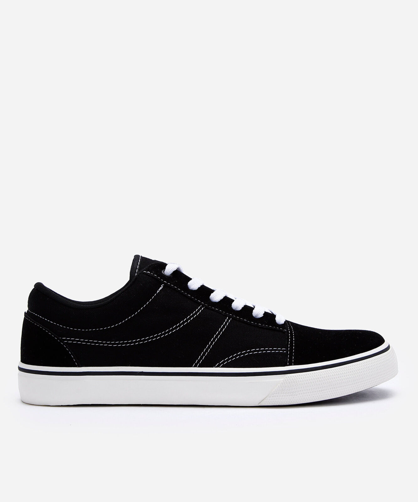 tênis masculino pespontado preto
