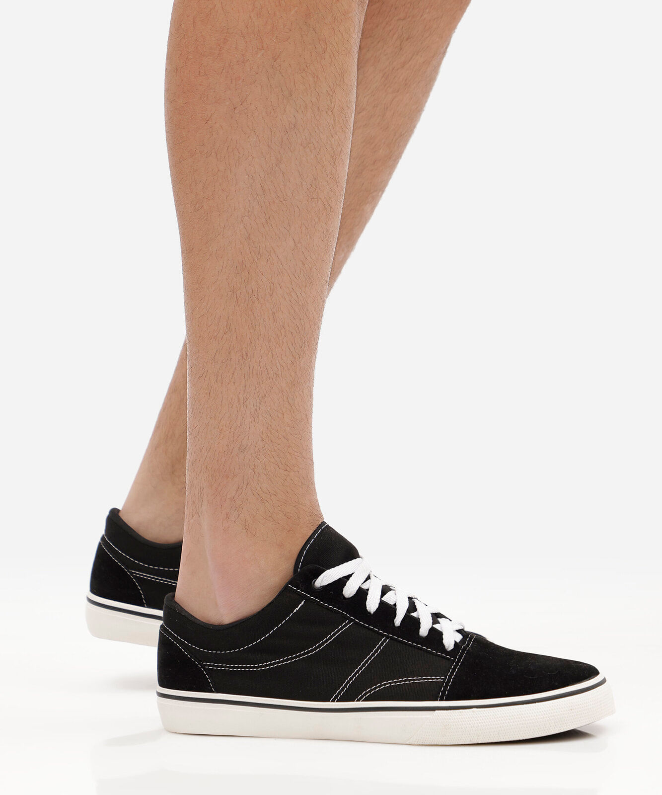 tênis masculino pespontado preto