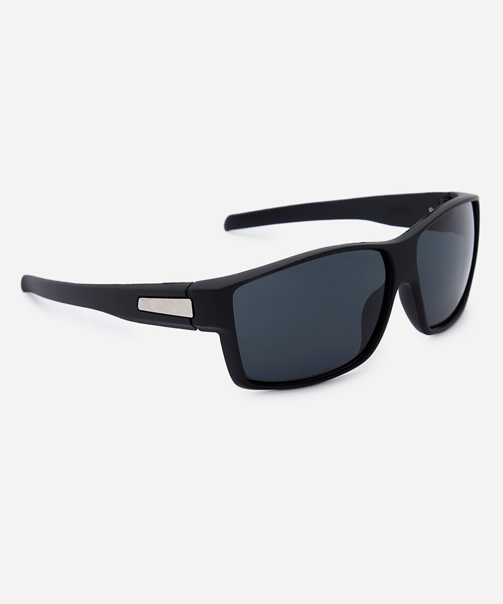 óculos de sol masculino quadrado de acetato esportivo preto