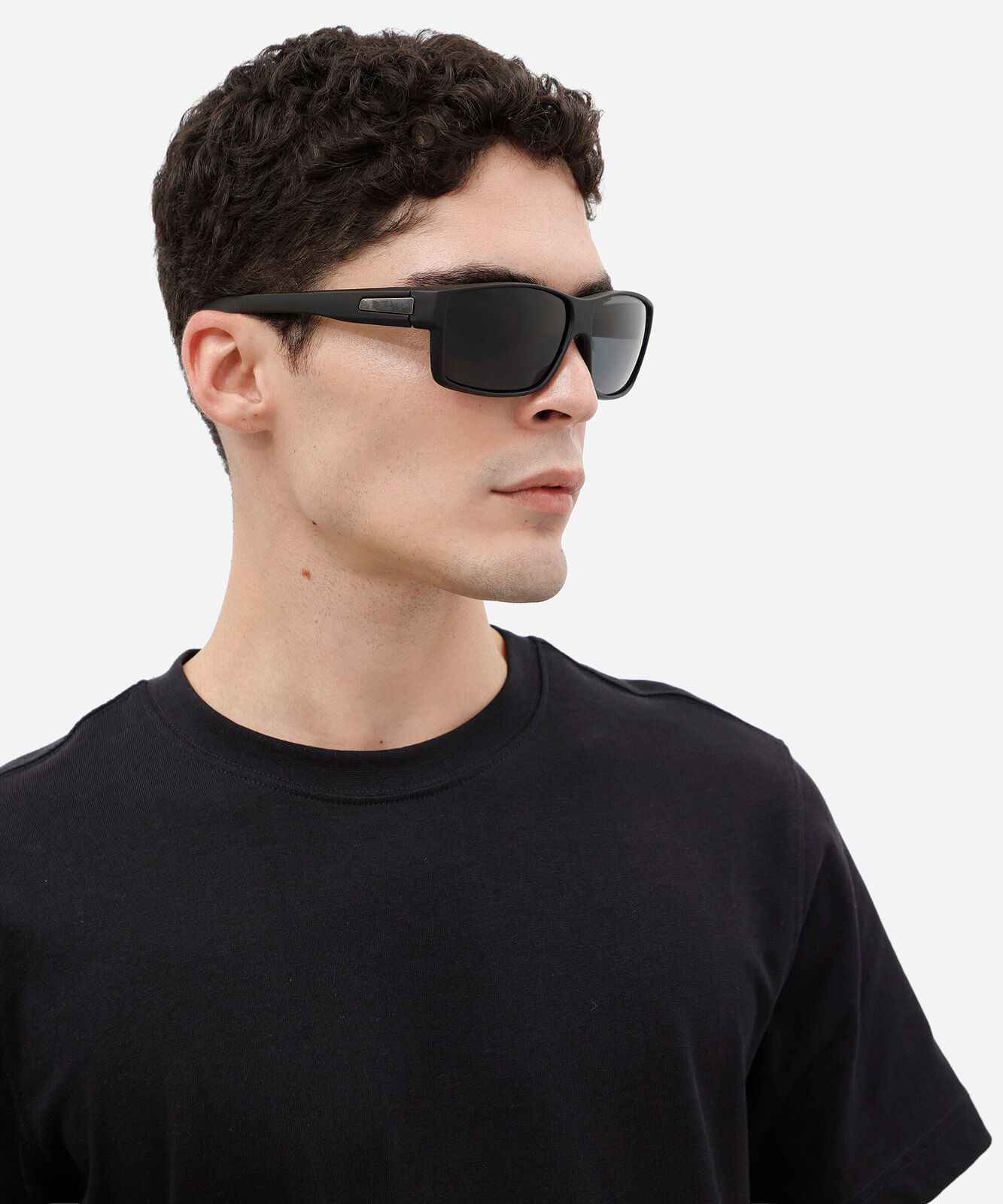 óculos de sol masculino quadrado de acetato esportivo preto