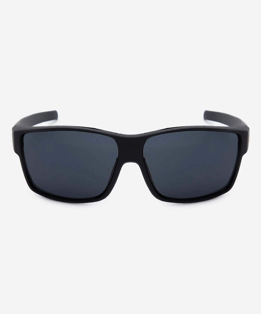 óculos de sol masculino quadrado de acetato esportivo preto