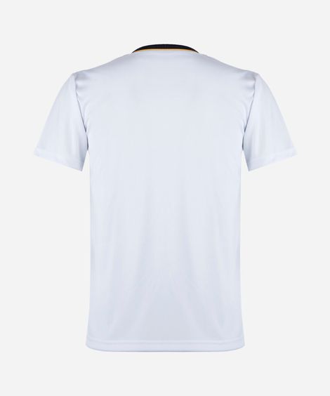 camiseta esportiva juvenil manga curta real madrid  off white