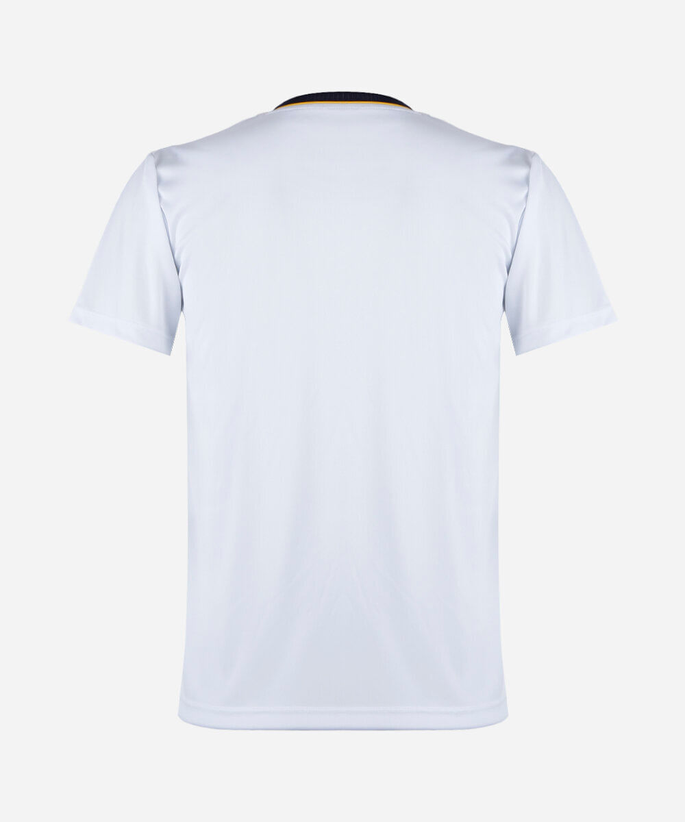 camiseta esportiva juvenil manga curta real madrid  off white