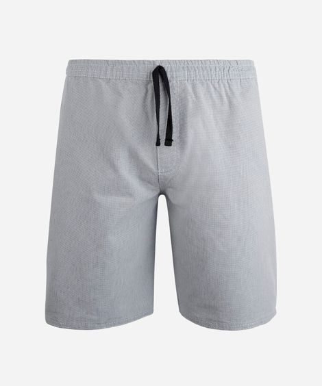 bermuda juvenil de sarja casual com cós elástico cinza