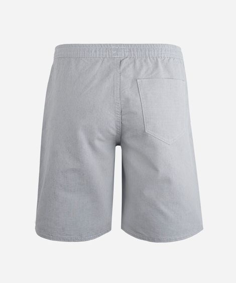 bermuda juvenil de sarja casual com cós elástico cinza