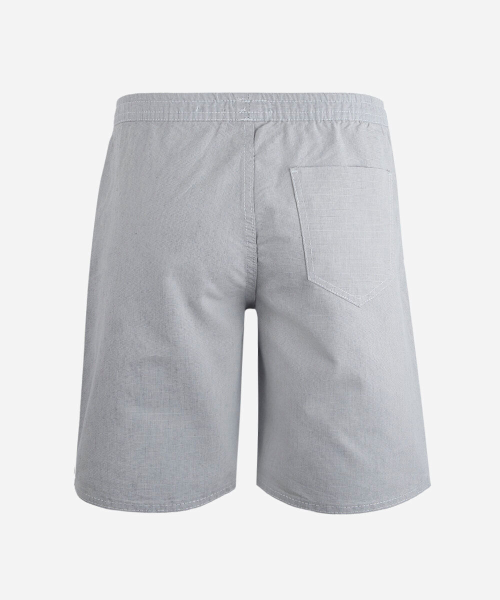 bermuda juvenil de sarja casual com cós elástico cinza