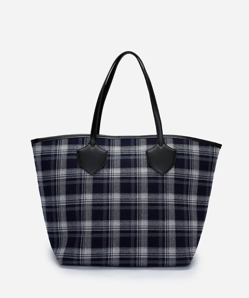 bolsa shopper xadrez mindset azul