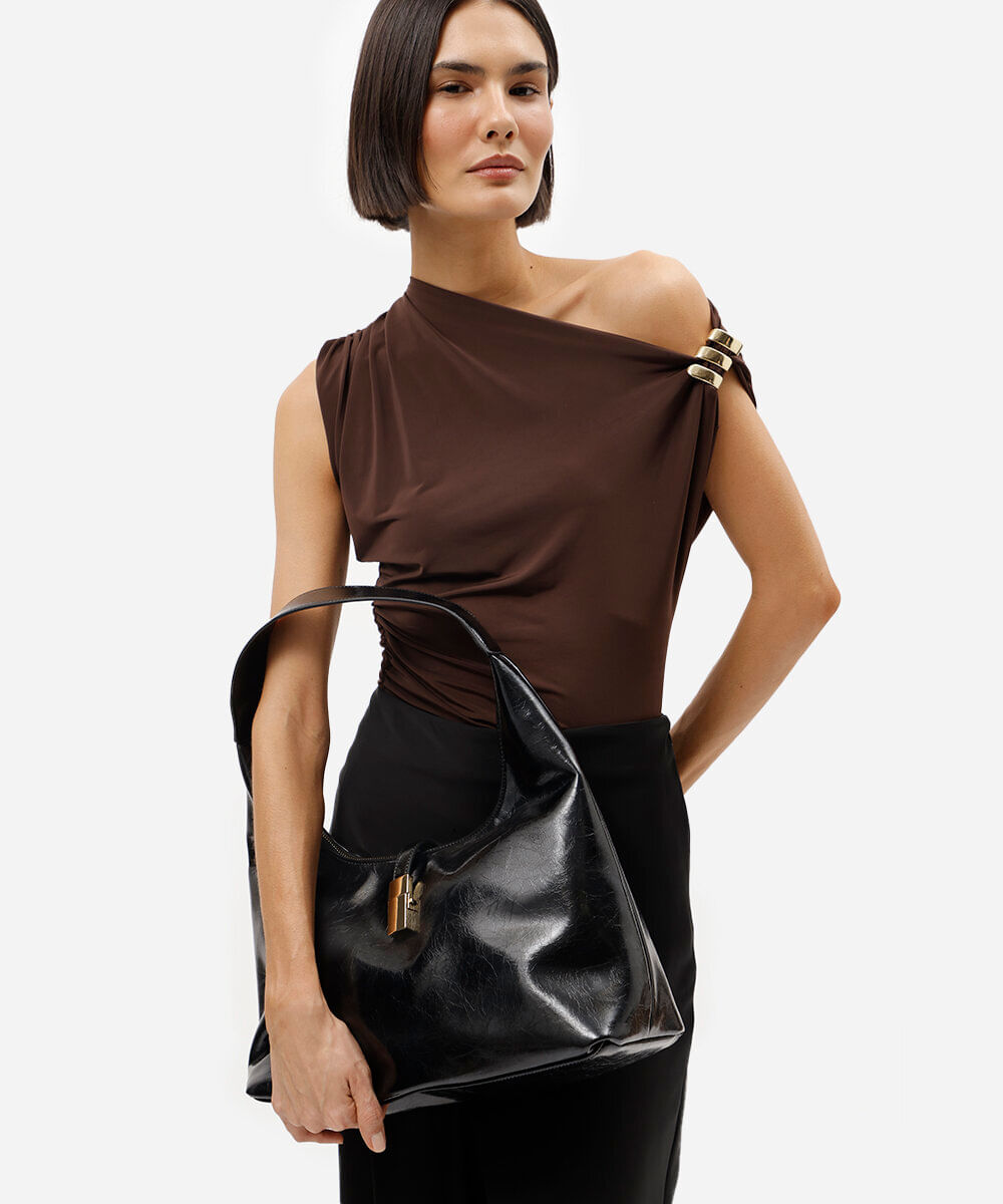 bolsa hobo mindset preta