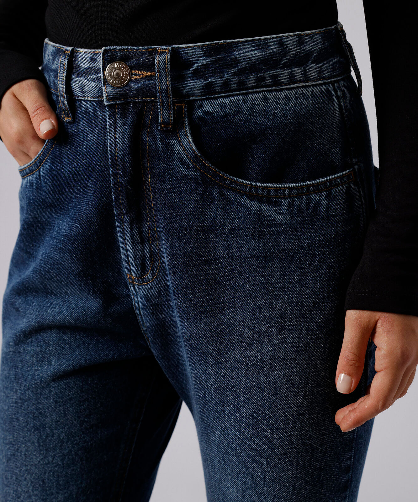 calça boot cut feminina jeans firenze mindset azul