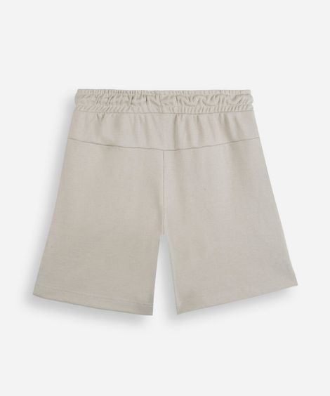 short infantil de moletom bege