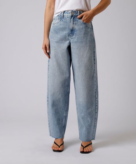 calça boyfriend feminina jeans lisboa mindset azul