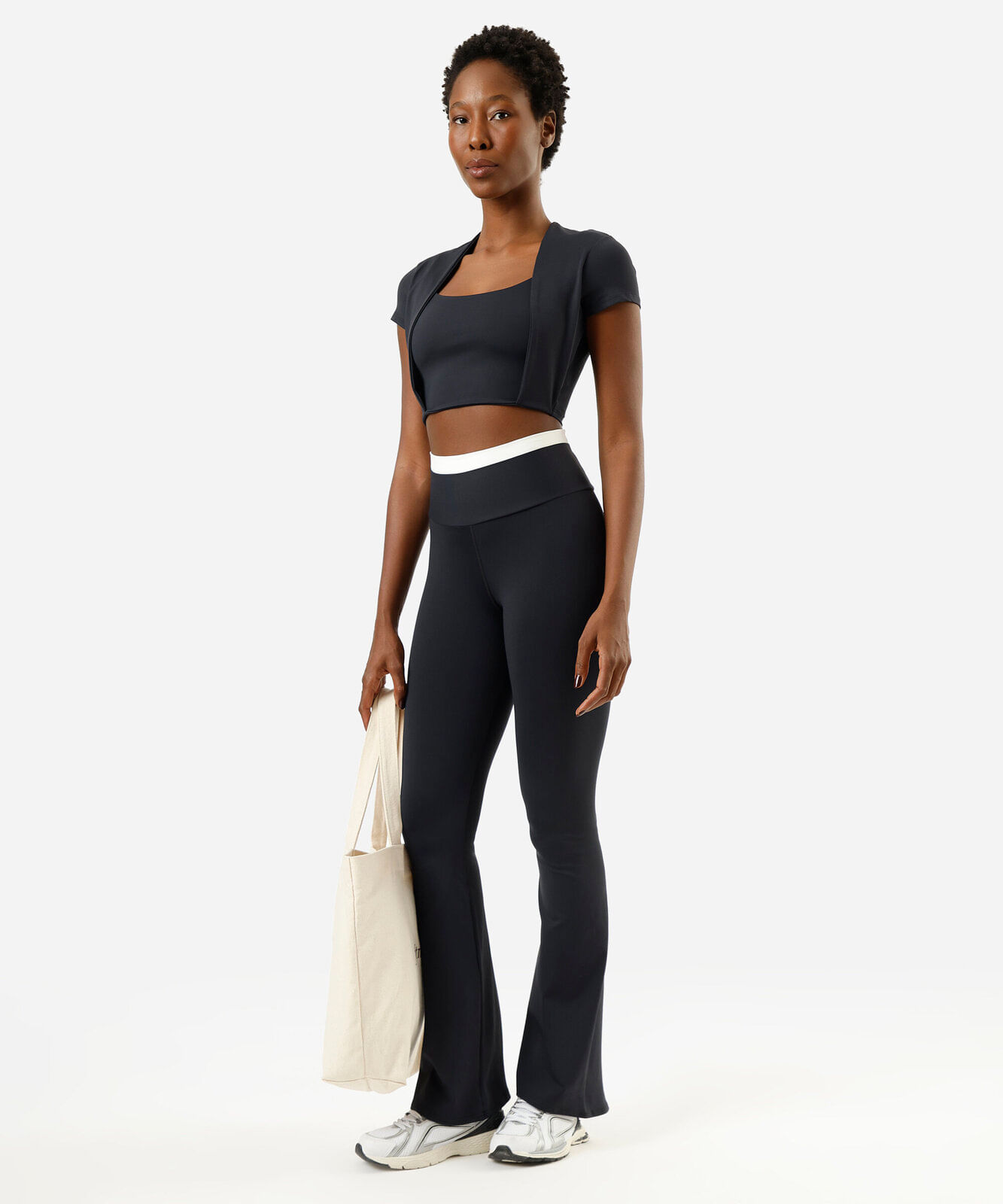 calça flare feminina esportiva preta