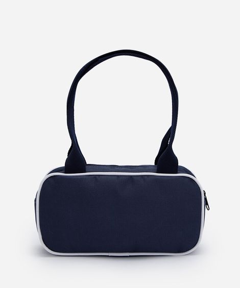 bolsa baguete infantil com bordado azul