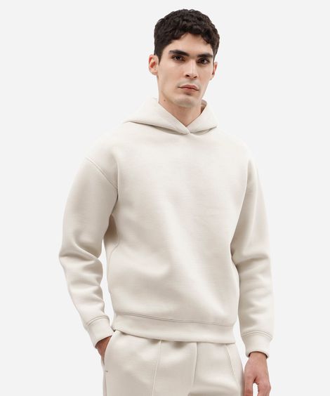 blusão masculino de moletom com capuz off white