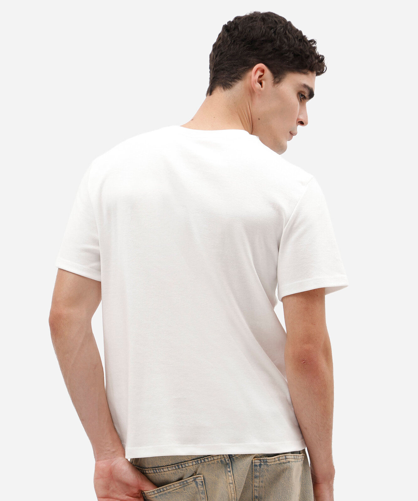 camiseta masculina com algodão manga curta hello kitty off white