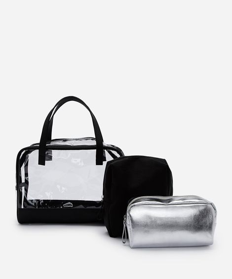 kit de 3 nécessaires preto