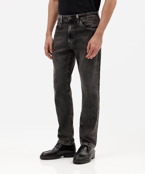 calça slim masculina jeans estonada preta
