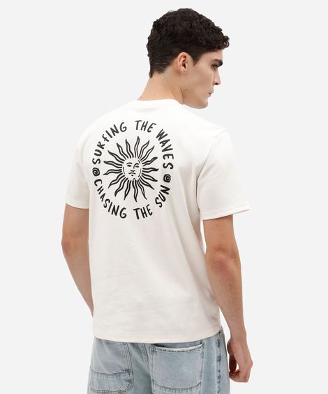 camiseta masculina com algodão manga curta estampada off white