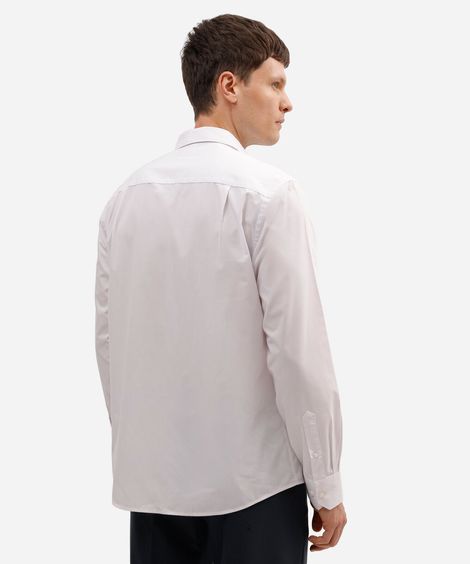 camisa manga longa com bolso branco