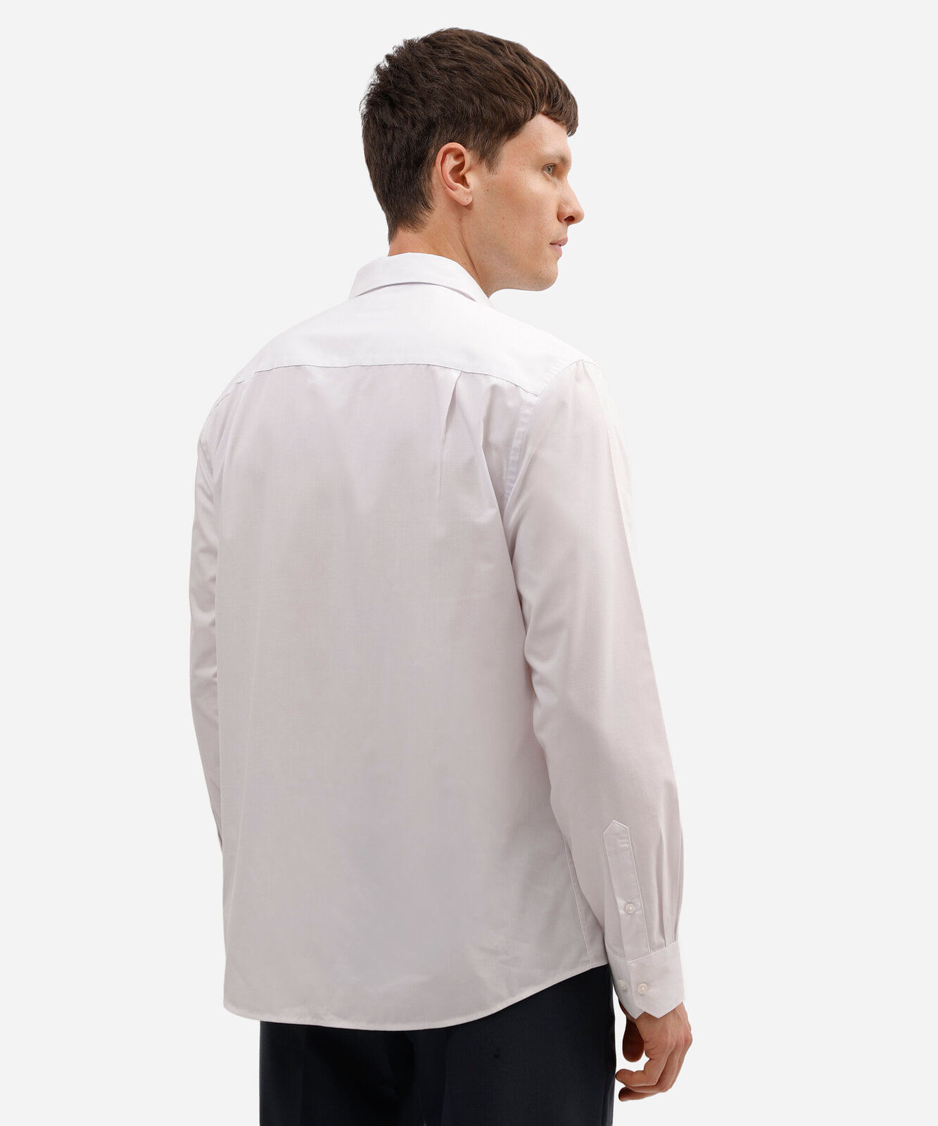 camisa manga longa com bolso branco