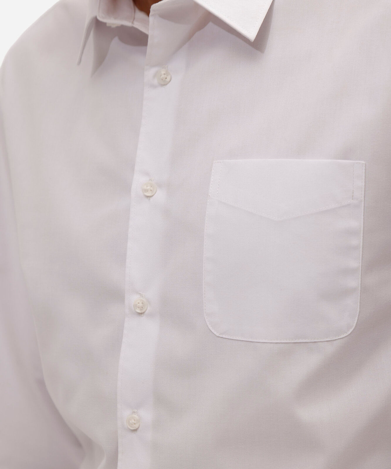 camisa manga longa com bolso branco