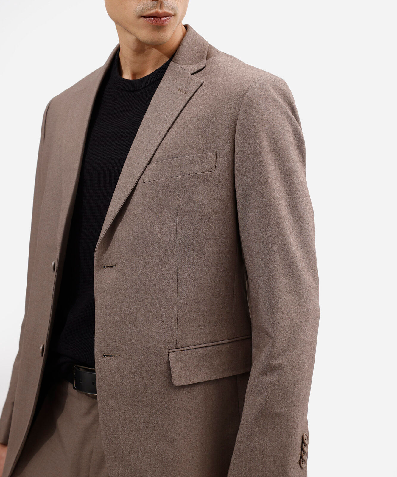 blazer de alfaiataria masculino com lã marrom