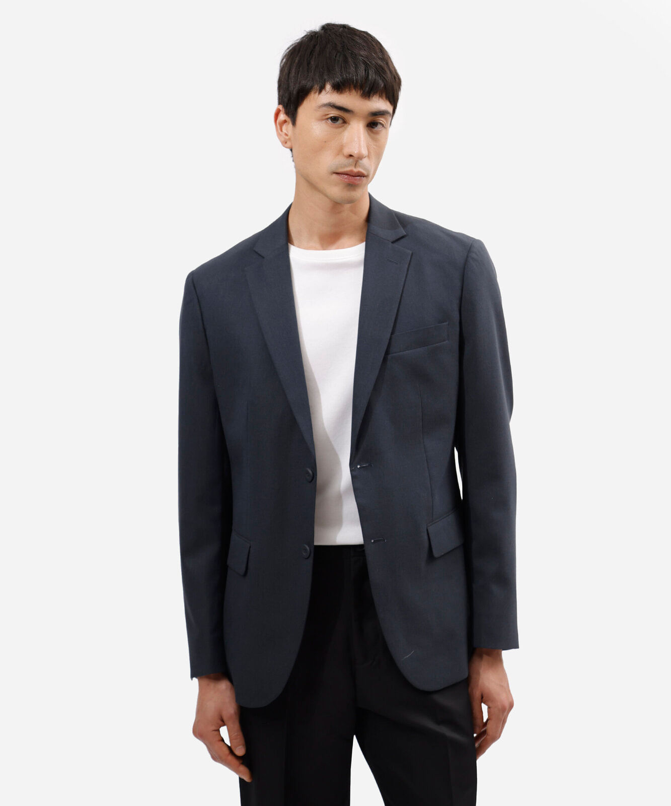blazer de alfaiataria masculino com bolsos azul
