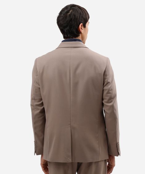 blazer slim de alfaiataria masculino bege