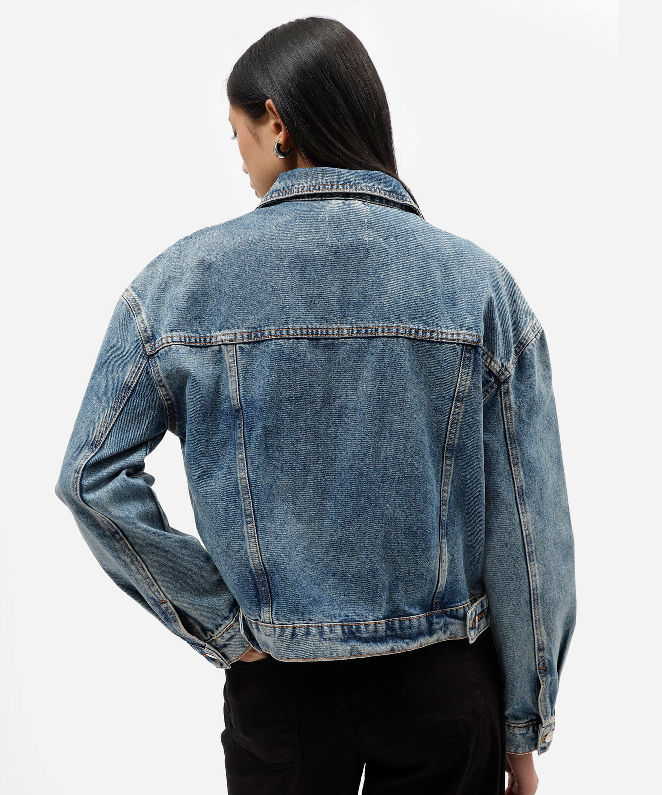 jaqueta jeans feminina azul