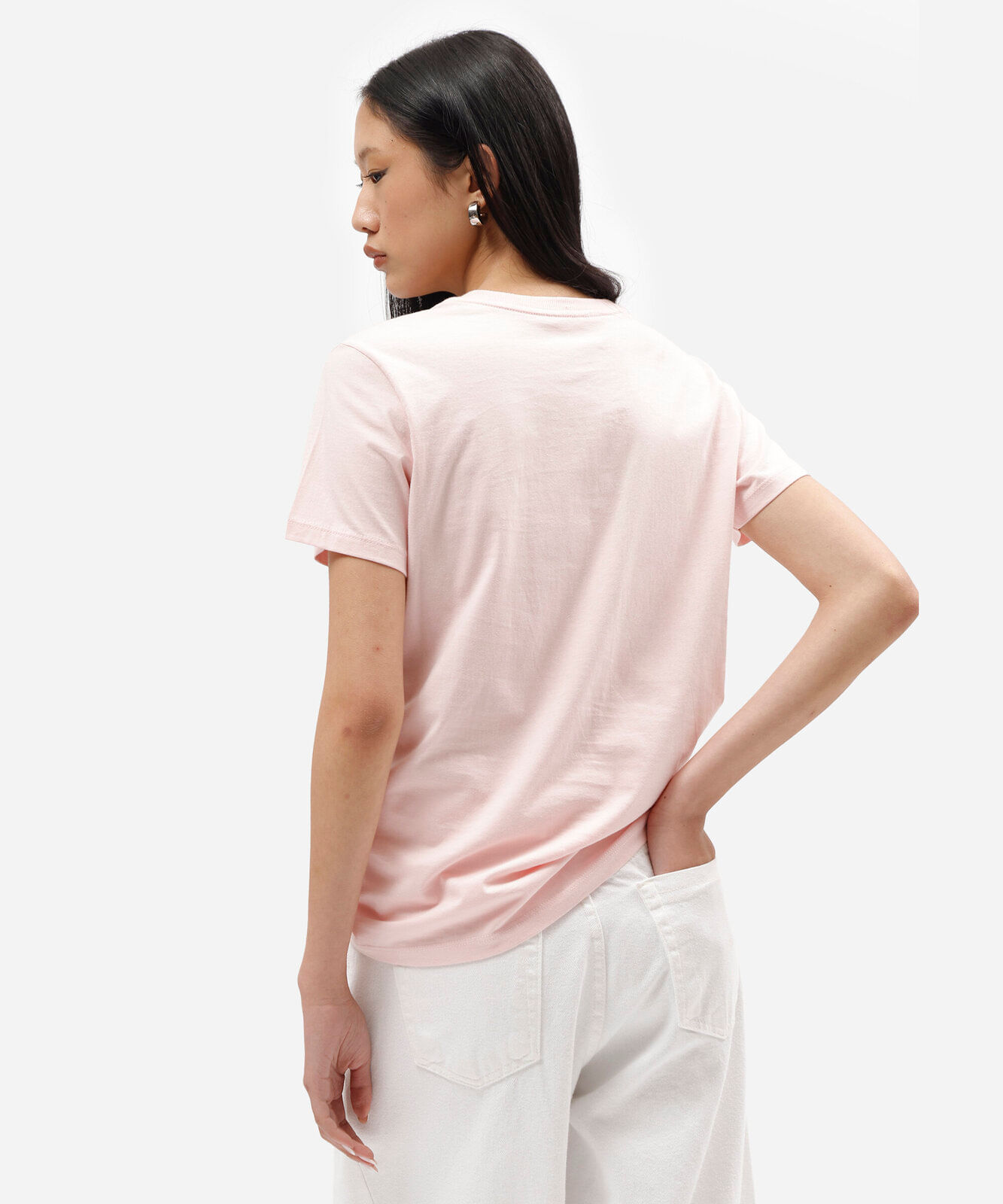 camiseta feminina de algodão manga curta saja boys rosa