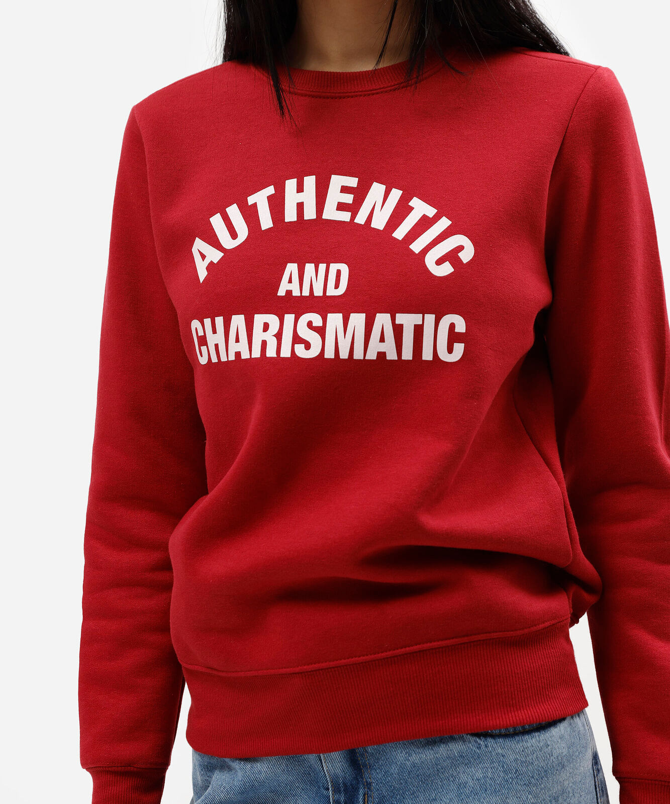blusão feminino de moletom estampado vermelho