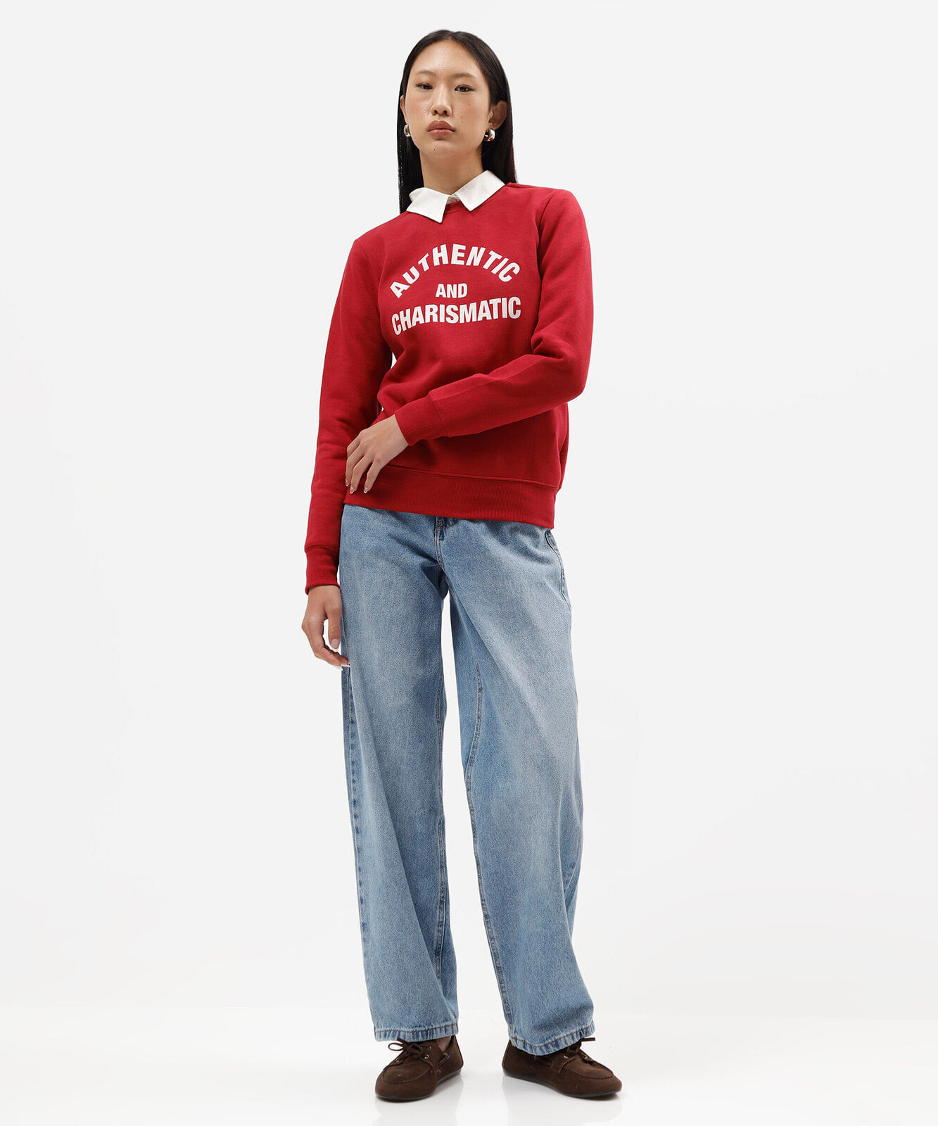 blusão feminino de moletom estampado vermelho