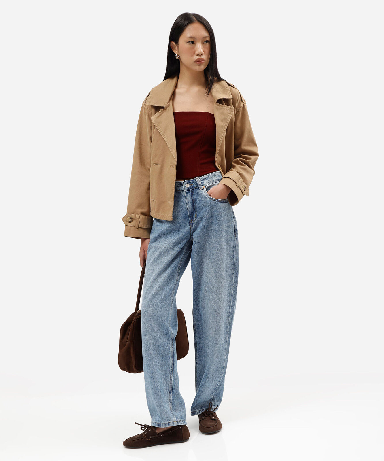blusa corset sem alça feminina cropped vinho