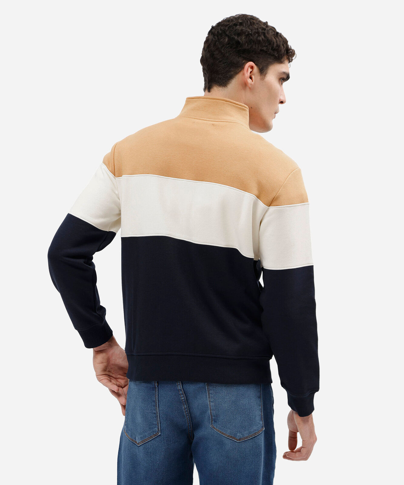blusa de moletom comfort gola alta colorido